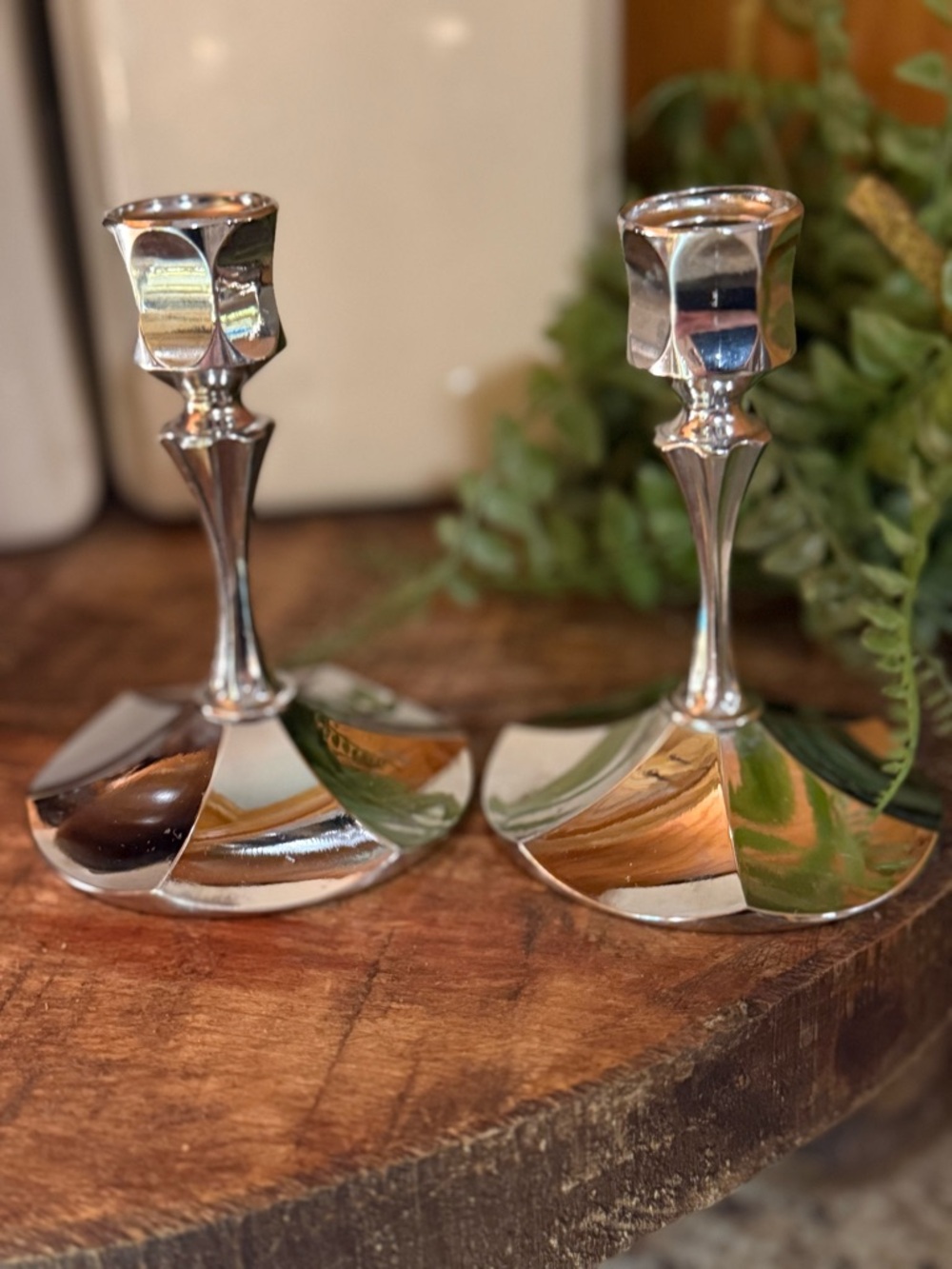 Pair of Irvinware Vintage Candleholders For Taper Candles, Made in the USA